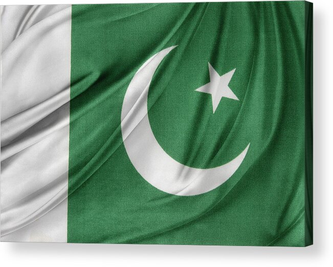 Flag Acrylic Print featuring the photograph Pakistan flag by Les Cunliffe