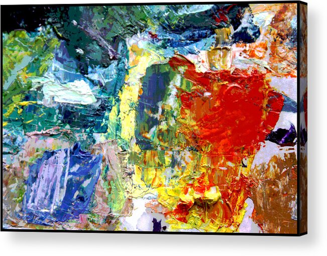 Abstraction Acrylic Print featuring the photograph Palette Abstraction #5 by John Lautermilch