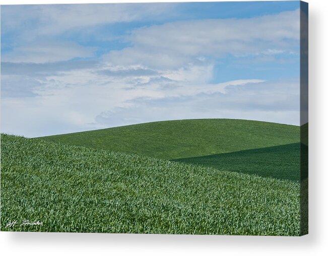 Agricultural Activity Acrylic Print featuring the photograph Palouse Wheatfield by Jeff Goulden