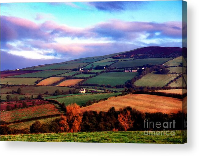 Patchwork Acrylic Print featuring the photograph Patchwork Fields by Thomas R Fletcher