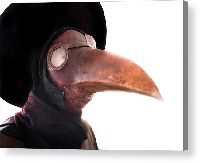 Protective Mask Acrylic Print featuring the photograph Plage doctor mask by ManuelVelasco