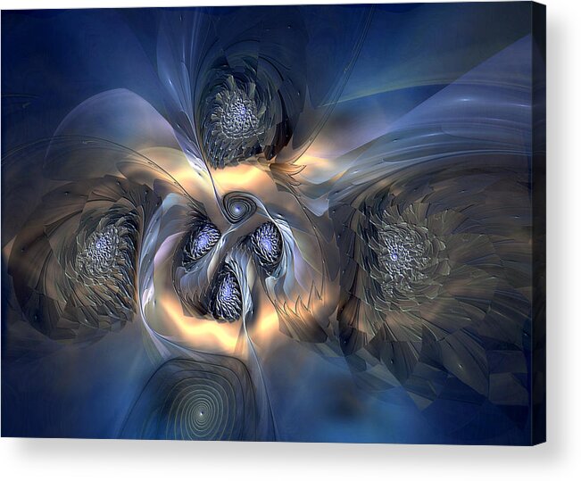 Abstract Acrylic Print featuring the digital art Pleasant Effusion by Casey Kotas