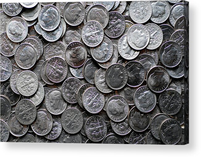 Dimes Acrylic Print featuring the photograph Politicians - A dime a dozen by Paul W Faust - Impressions of Light