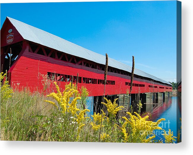 Structure Acrylic Print featuring the photograph Pont Marchand by Bianca Nadeau