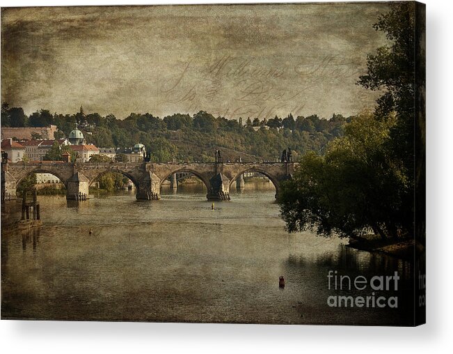 Photography Acrylic Print featuring the photograph Postcard from Prague by Ivy Ho