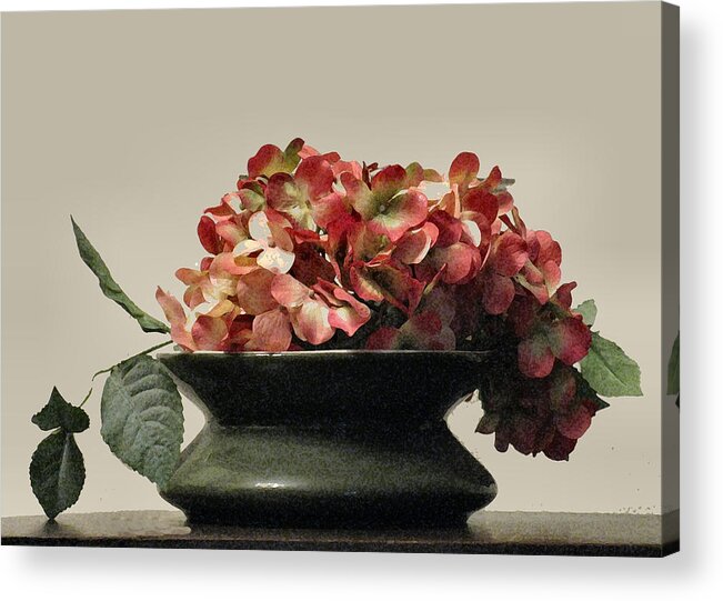 Still Life Acrylic Print featuring the digital art Pottied Plant by Lin Grosvenor