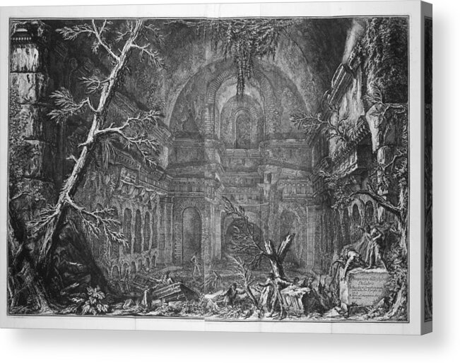 Piranesi Acrylic Print featuring the digital art Prospettiva dello stesso delubro by Giovanni Piranesi