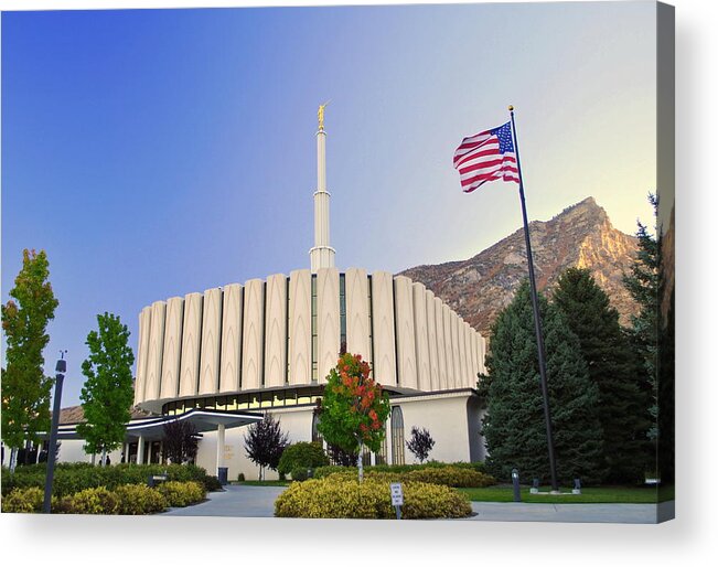 Temple Acrylic Print featuring the photograph Provo Utah LDS Temple by Nathan Abbott