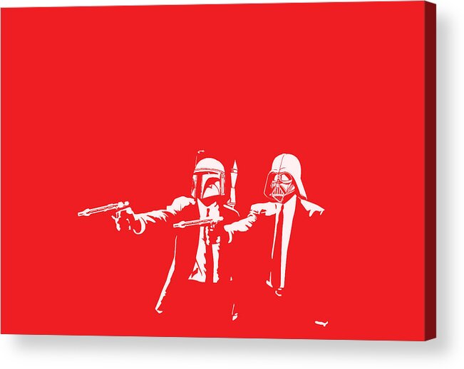 Star Wars Acrylic Print featuring the digital art Pulp Wars by Patrick Charbonneau