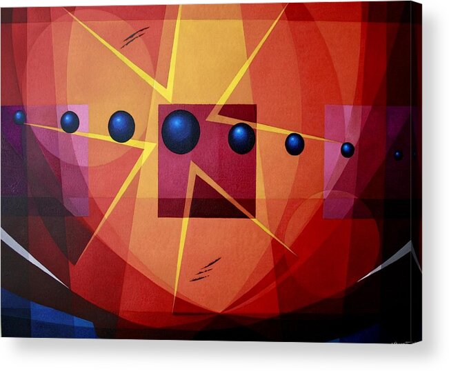 Abstract Acrylic Print featuring the painting Pulse by Alberto DAssumpcao