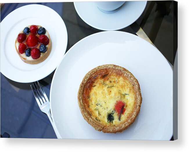 Foods Acrylic Print featuring the photograph Quiche and Tart by Gerry Bates