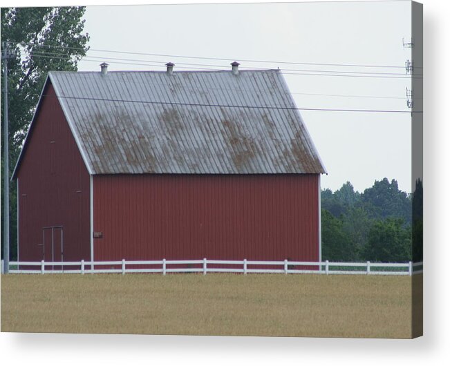 Barn Acrylic Print featuring the photograph Kentucky Red Barn by Valerie Collins