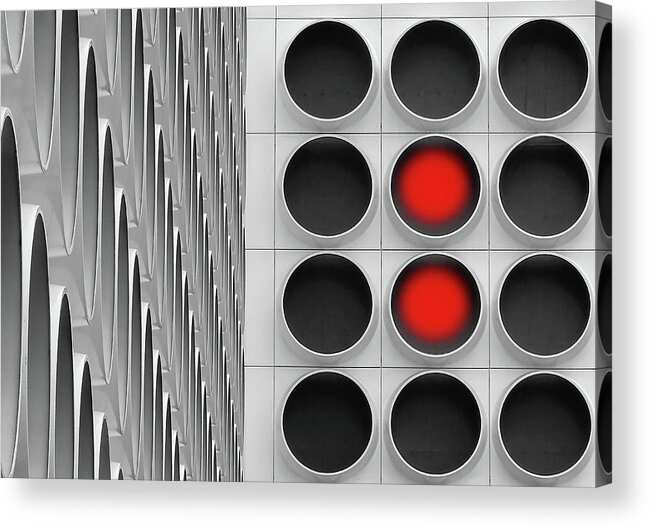 Red Acrylic Print featuring the photograph Red Dots by Henk Van Maastricht