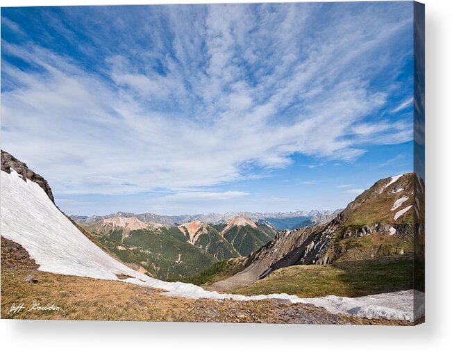 Barren Acrylic Print featuring the photograph Red Mountain from Columbine Lake Pass by Jeff Goulden