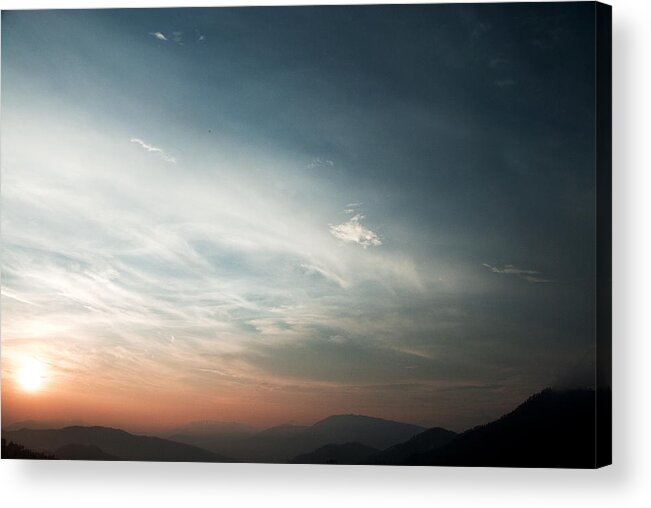 Landscape Acrylic Print featuring the photograph Red Sunset by Rajiv Chopra
