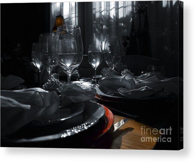 Reflecting Acrylic Print featuring the painting Reflecting Thanksgiving by Allison Ashton