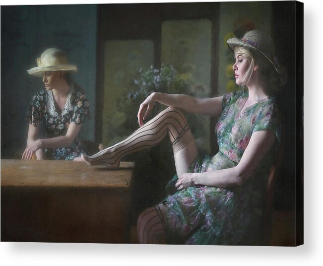 Vintage Acrylic Print featuring the photograph Relaxing by Kenp