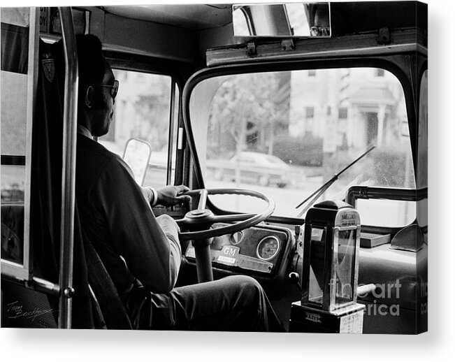 Retro Acrylic Print featuring the photograph Retro Bus Driver by Tom Brickhouse