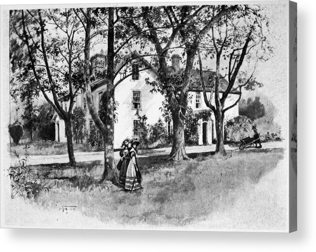 17th Century Acrylic Print featuring the painting Rhode Island Greene House by Granger