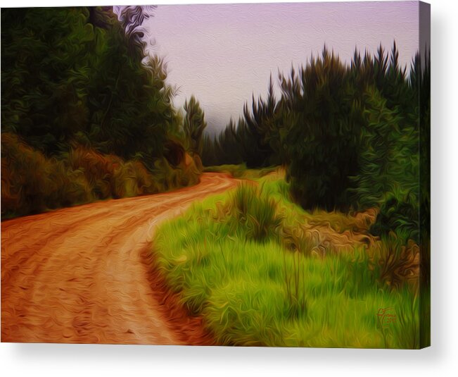Rural Road Acrylic Print featuring the digital art Road to Uniondale by Vincent Franco