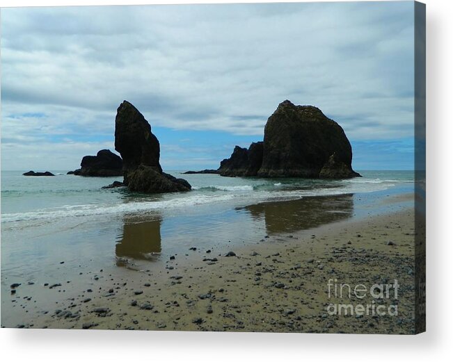 Rocks Acrylic Print featuring the photograph Rock Reflections by Gallery Of Hope 