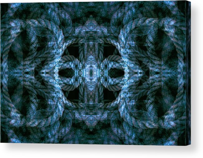 Illusion Acrylic Print featuring the digital art Rope Mantra 15 by Lynda Lehmann