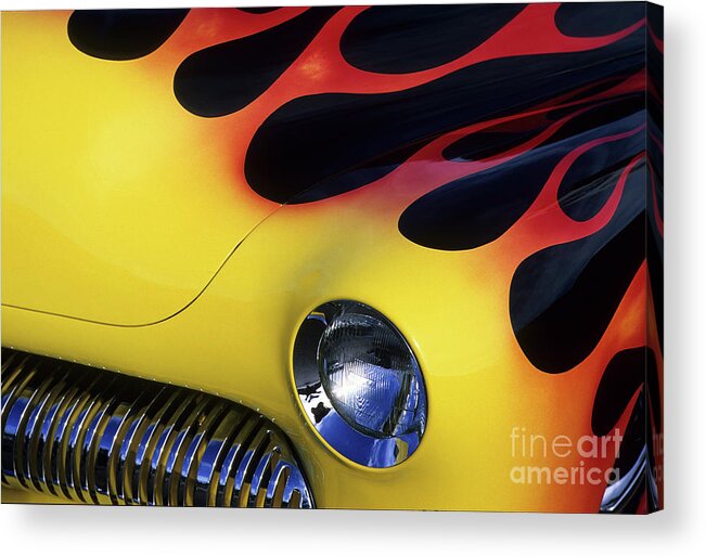 Flames Acrylic Print featuring the photograph Route 66 Flaming Rod by Bob Christopher