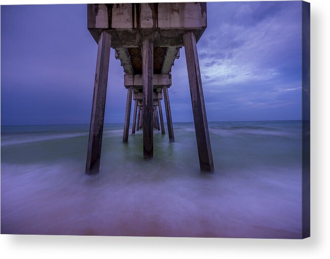 Russell Fields Pier Acrylic Print featuring the photograph Russell Fields Pier by David Morefield