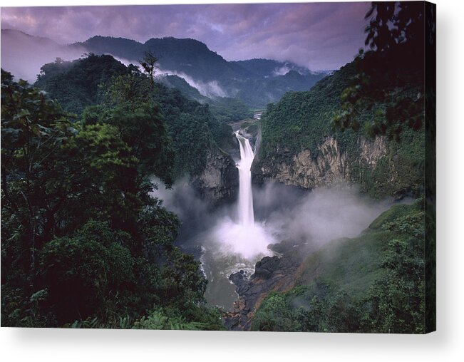 Mp Acrylic Print featuring the photograph San Rafael Falls On The Quijos River by Pete Oxford