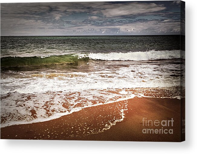 Ocean Acrylic Print featuring the photograph Sandy ocean beach by Elena Elisseeva