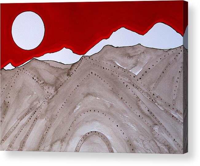 Rockies Acrylic Print featuring the painting Sangre de Cristo Peaks original painting by Sol Luckman