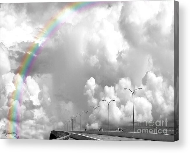 Clouds Acrylic Print featuring the photograph Sarasota Rainbow by Mariarosa Rockefeller
