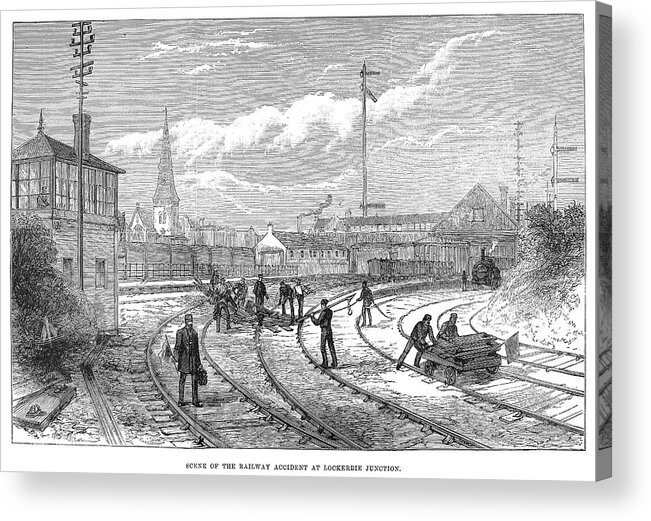 1883 Acrylic Print featuring the painting Scotland Train Crash by Granger