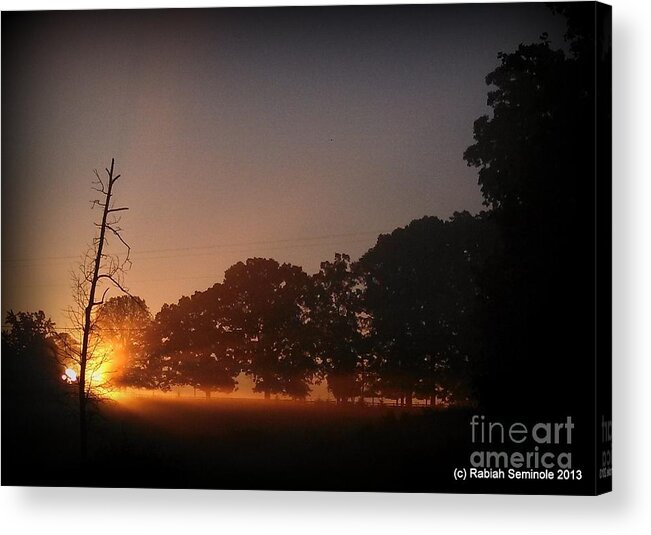 Sunrise Acrylic Print featuring the photograph September Sunrise at Blue Horse by Rabiah Seminole