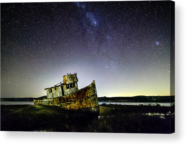 Pt Reyes Acrylic Print featuring the photograph Shipwreck by Mike Ronnebeck