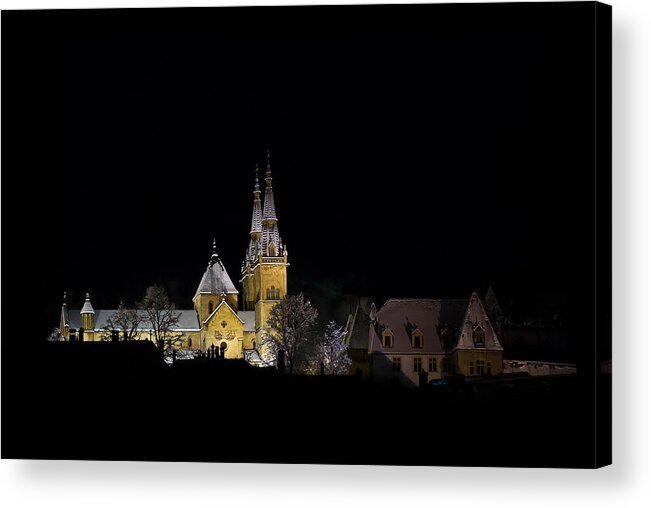 Collegiale De Neuchatel Acrylic Print featuring the photograph Silent Night by Charles Lupica
