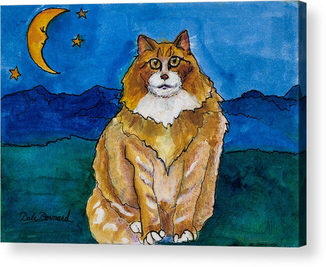 Drake Acrylic Print featuring the painting Sir Drake A Lotta Cat III by Dale Bernard