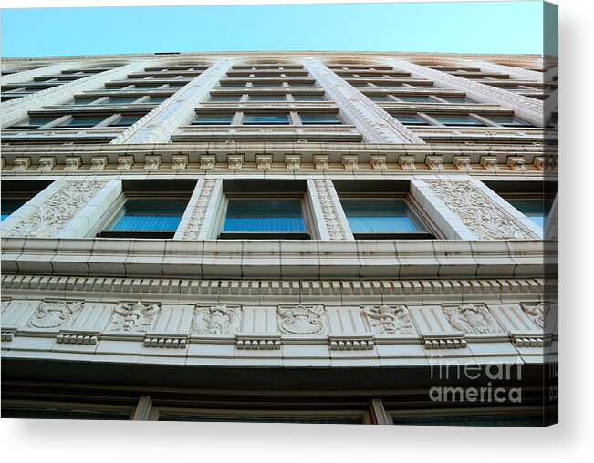 Building Washington Street St Louis Missouri Usa Up Acrylic Print featuring the photograph Sky line by Richard Gibb