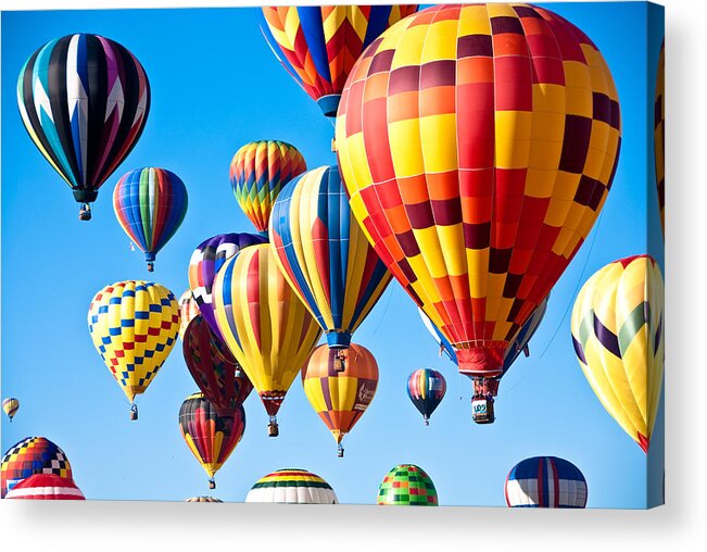 Hot Air Balloons Acrylic Print featuring the photograph Sky of Color by Shane Kelly