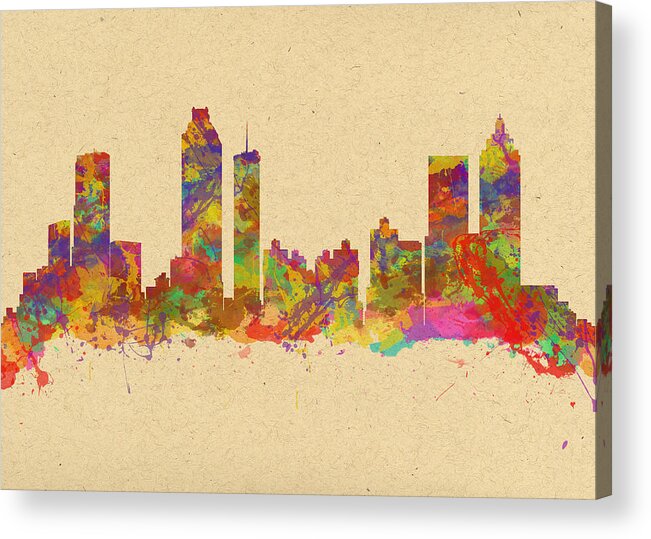 Atlanta Acrylic Print featuring the photograph skyline of Atlanta Georgia by Chris Smith