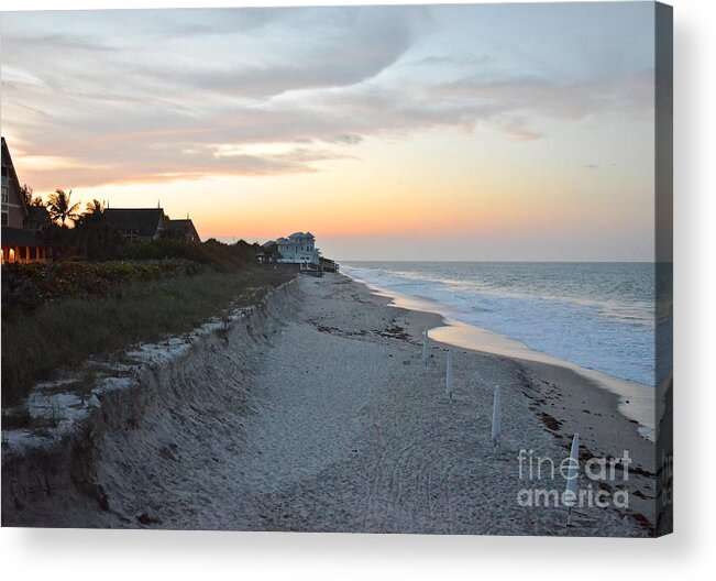 Sunset Acrylic Print featuring the photograph Soft Sunset by Carol Bradley