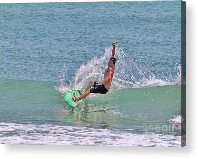 Surf Acrylic Print featuring the photograph Soft Surf by Deborah Benoit