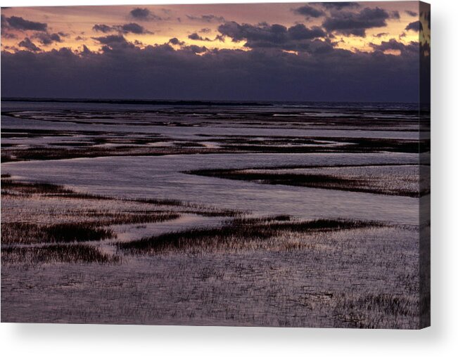 North Inlet Acrylic Print featuring the photograph South Carolina Marsh At Sunrise by Larry Cameron