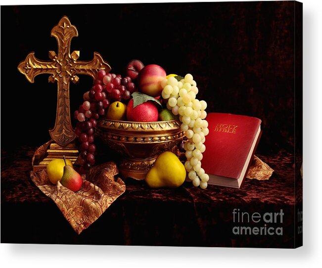 Still Life Acrylic Print featuring the photograph Spiritual Fruit by Pattie Calfy