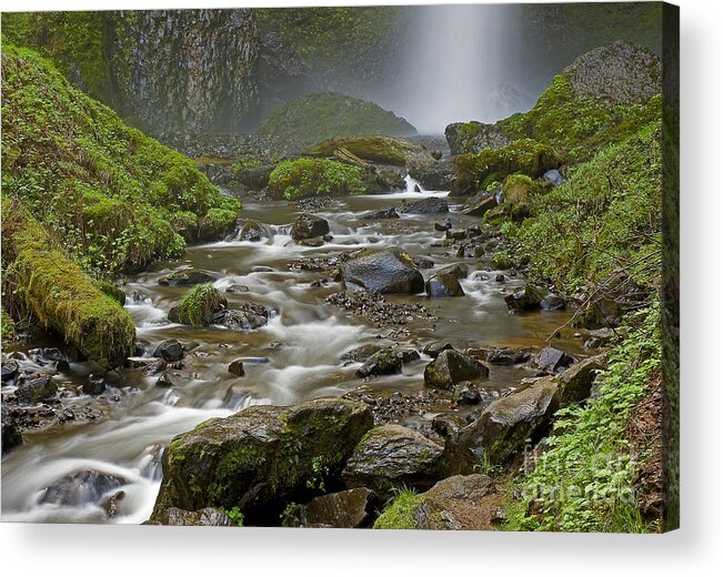 Basalt Acrylic Print featuring the photograph Splash And Flow by Nick Boren