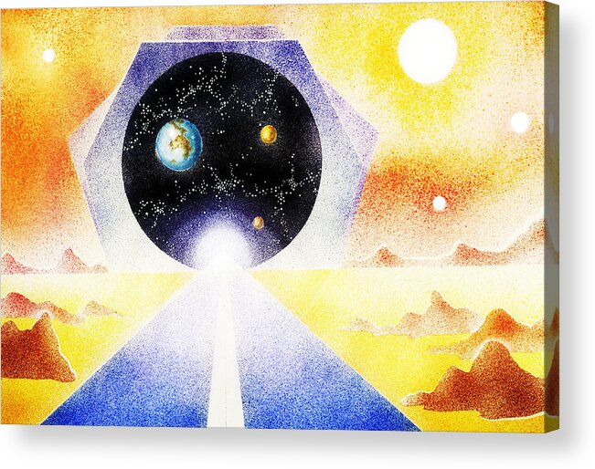 Stargate Acrylic Print featuring the painting Stargate by Hartmut Jager