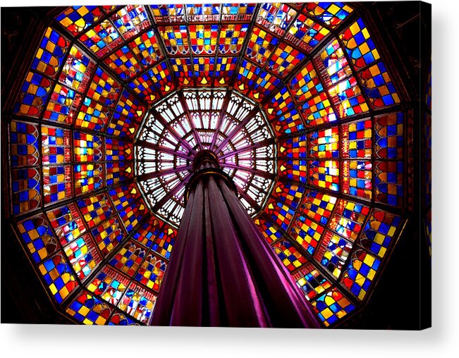 Stained Glass Acrylic Print featuring the photograph State House Dome by Norma Brock