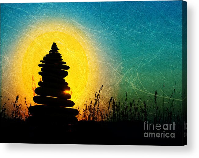 Zen Acrylic Print featuring the photograph Stillness and Movement by Tim Gainey