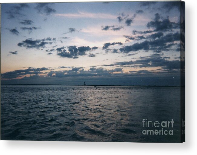 Storm Approaching Over Sunset Acrylic Print featuring the photograph Storm Approaching over Sunset by John Telfer