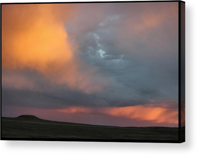 Montana Acrylic Print featuring the photograph Stormy Sunset by Scott Carlton